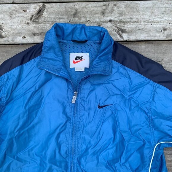 Vintage 90s Nike Jacket Varisty Blue Medium - Picture 5 of 8